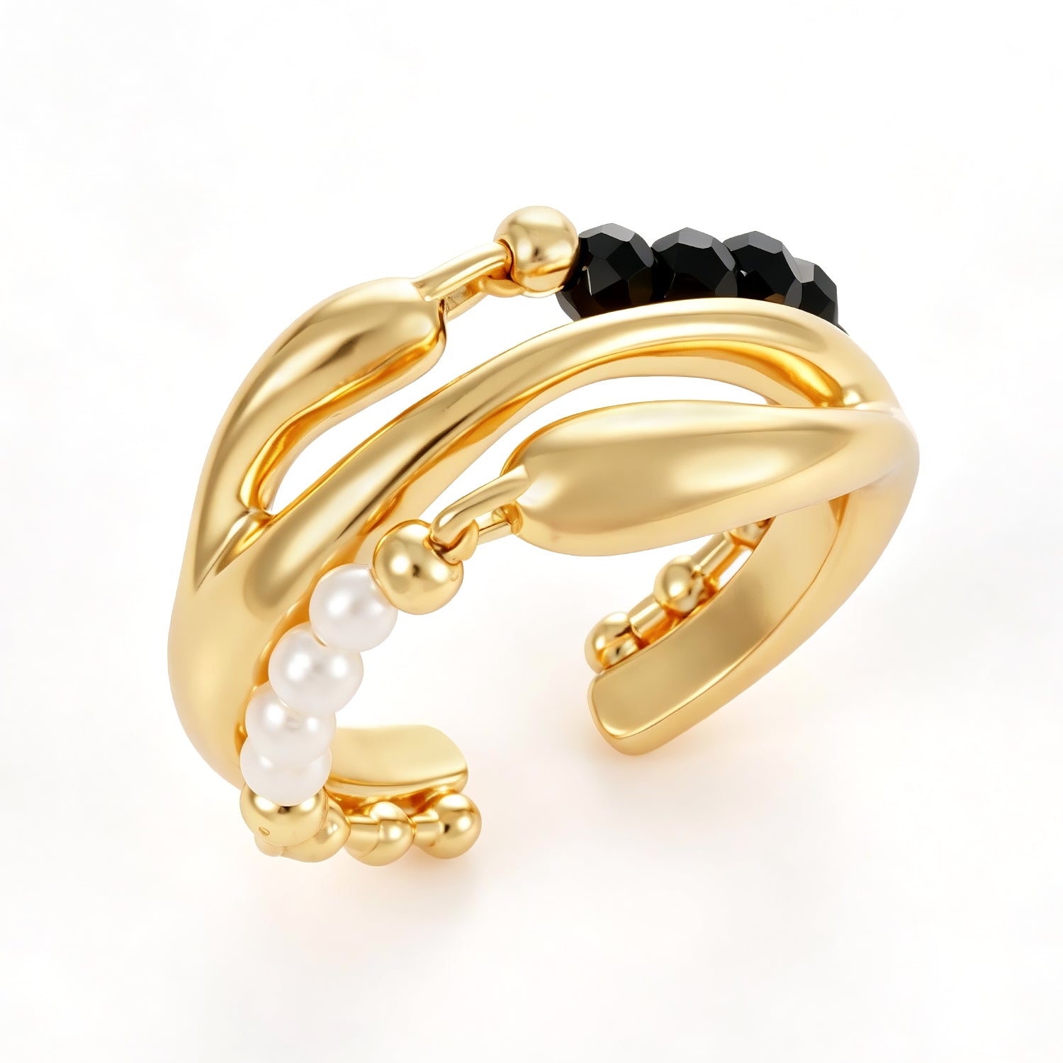 Pearl & Onix Ring