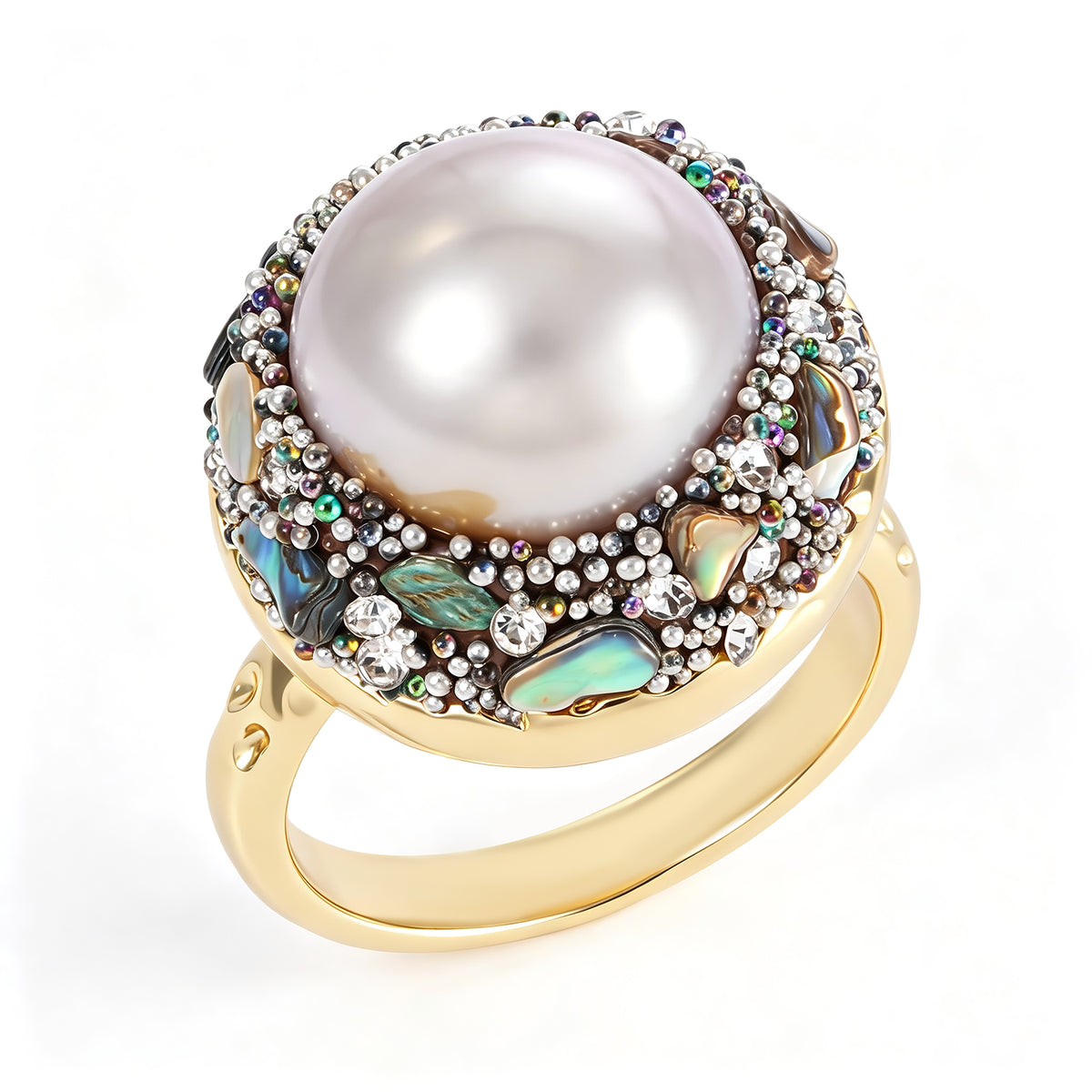 Pearl & Zircon Ring