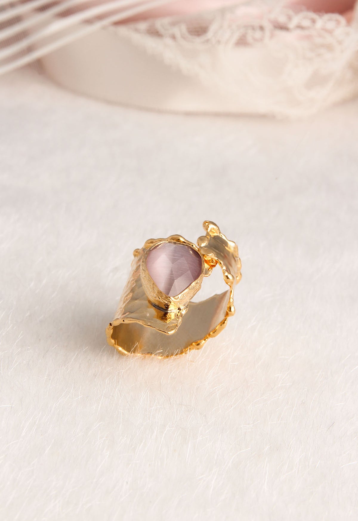 Pink Quartz Ring
