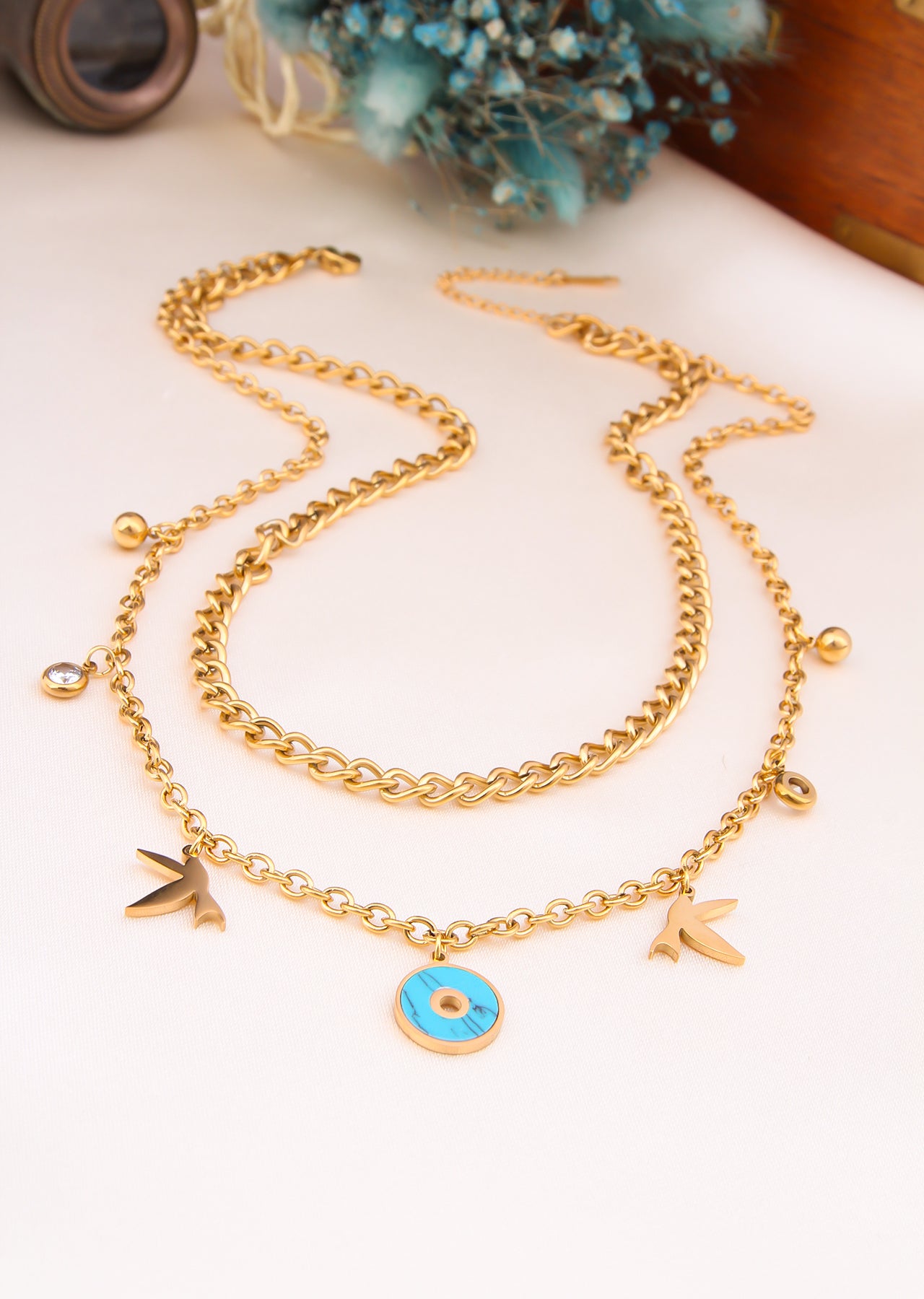 Zircon & Turquoise Necklace