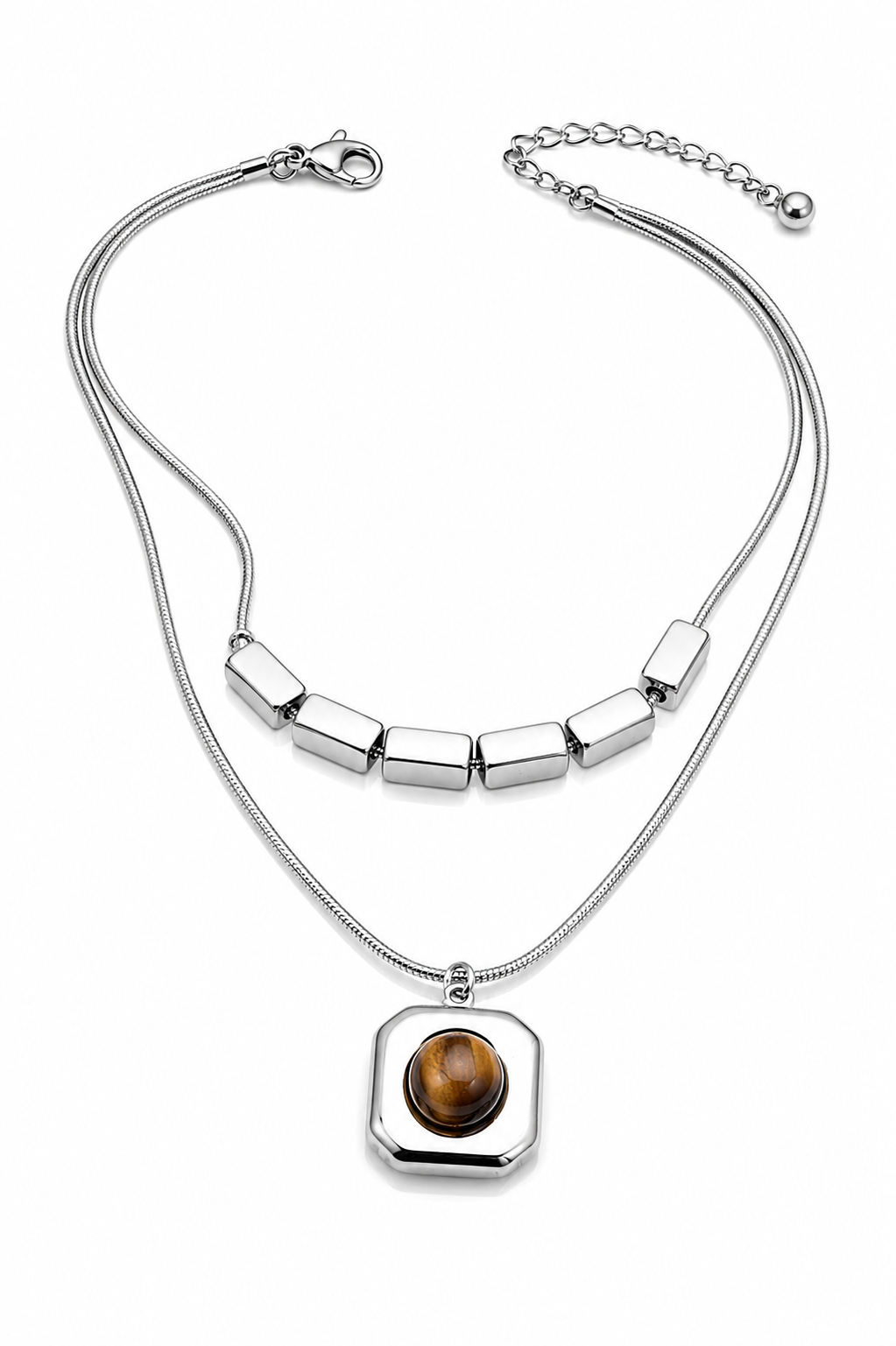 Stainless Steel Brown Necklace