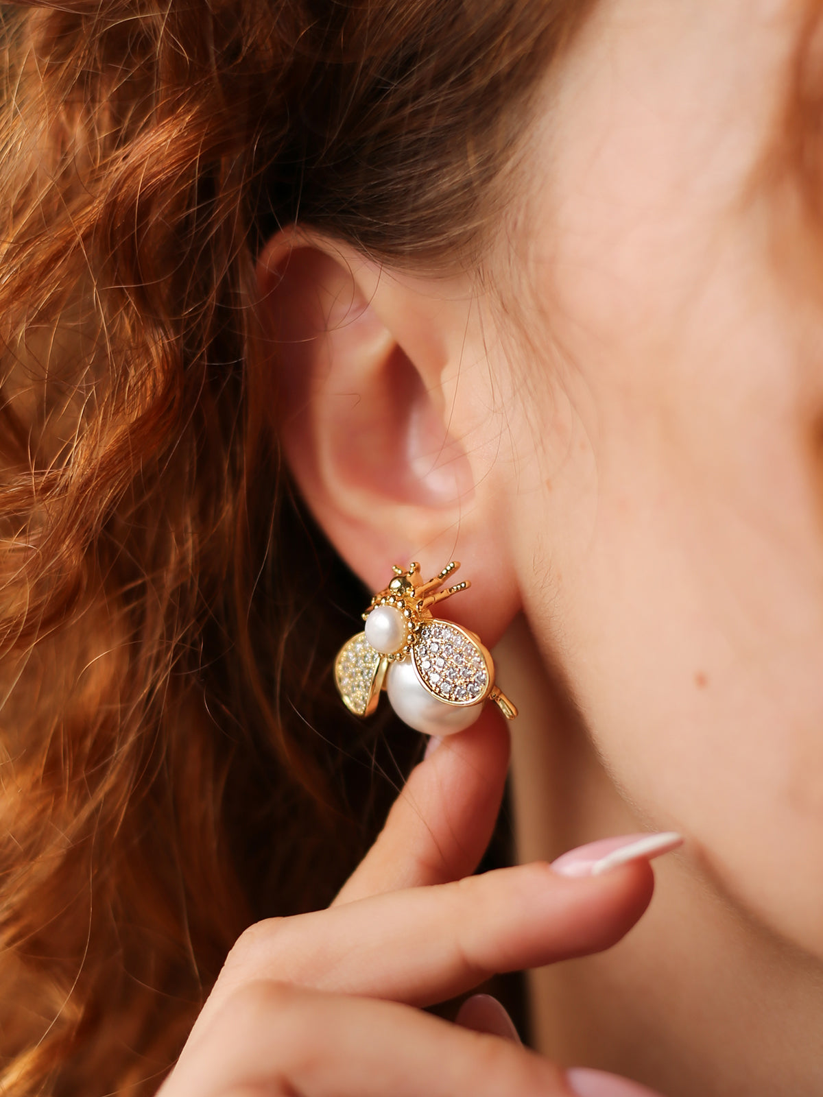 Pearl & Zircon Boucles d'oreilles