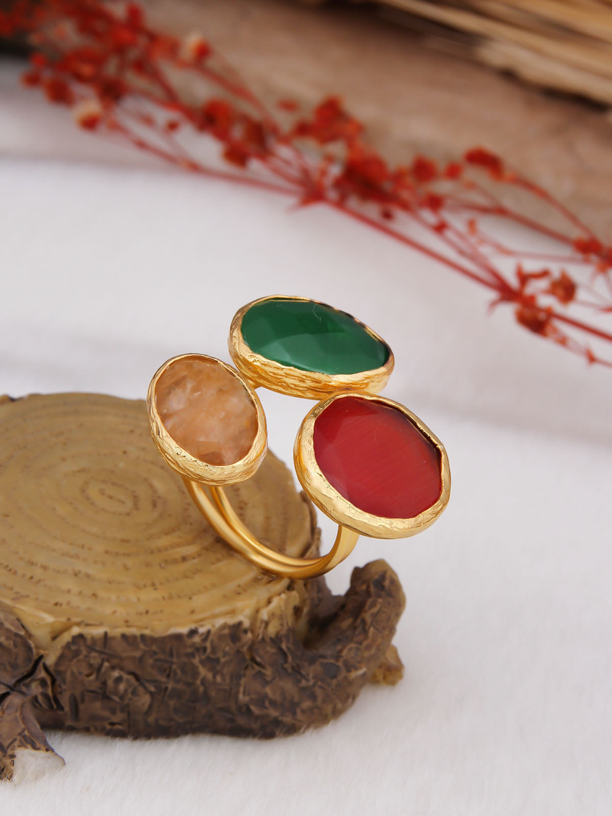 Cat Eyes & Citrine Bague