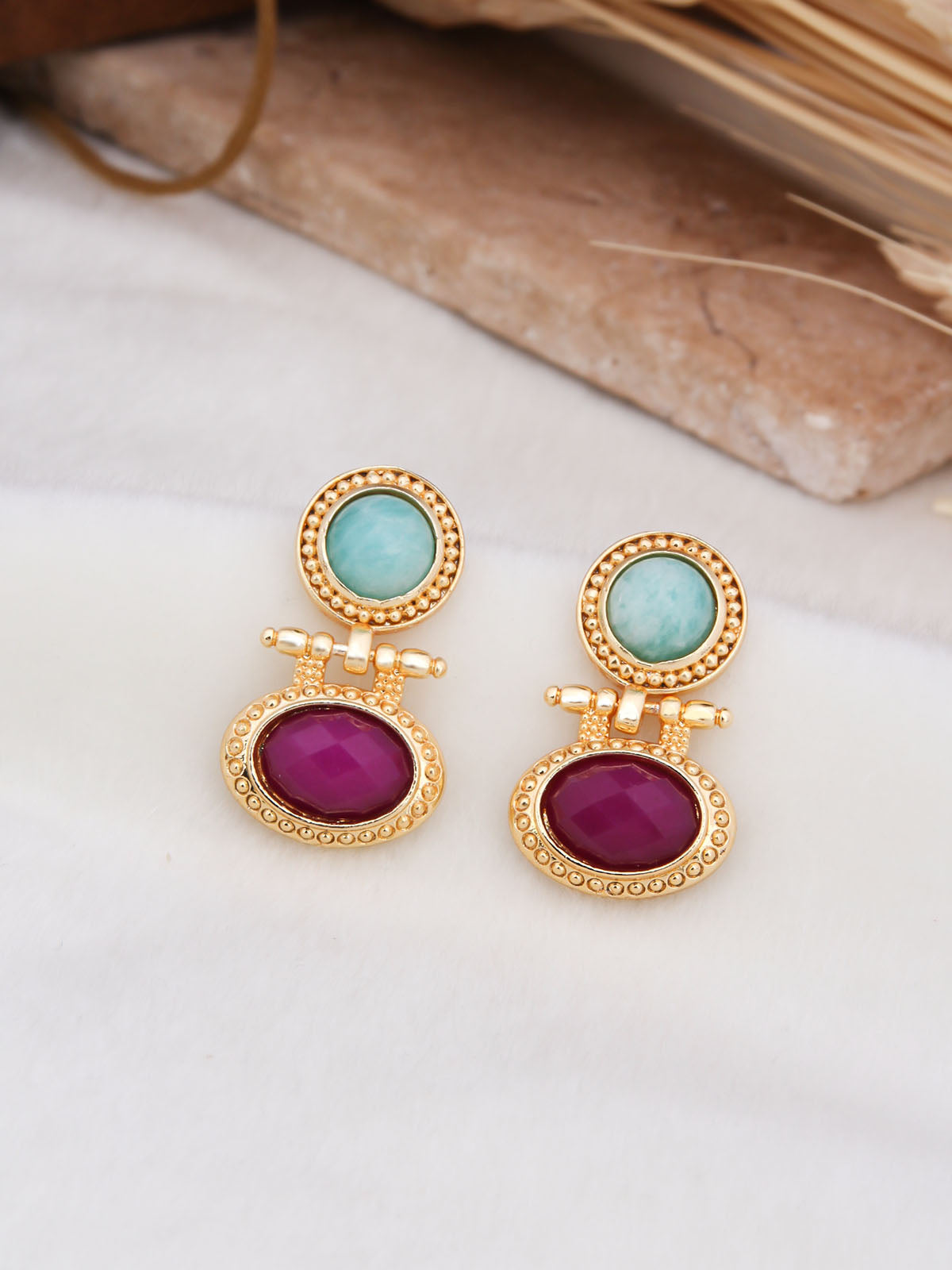 Agate & Amazonite Boucle d'oreilles