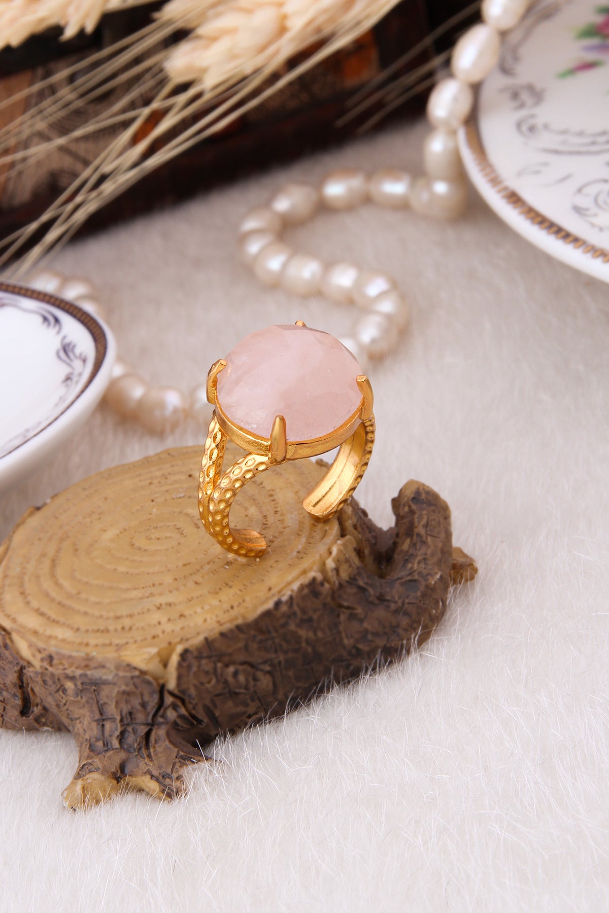 Pink Quartz Ring