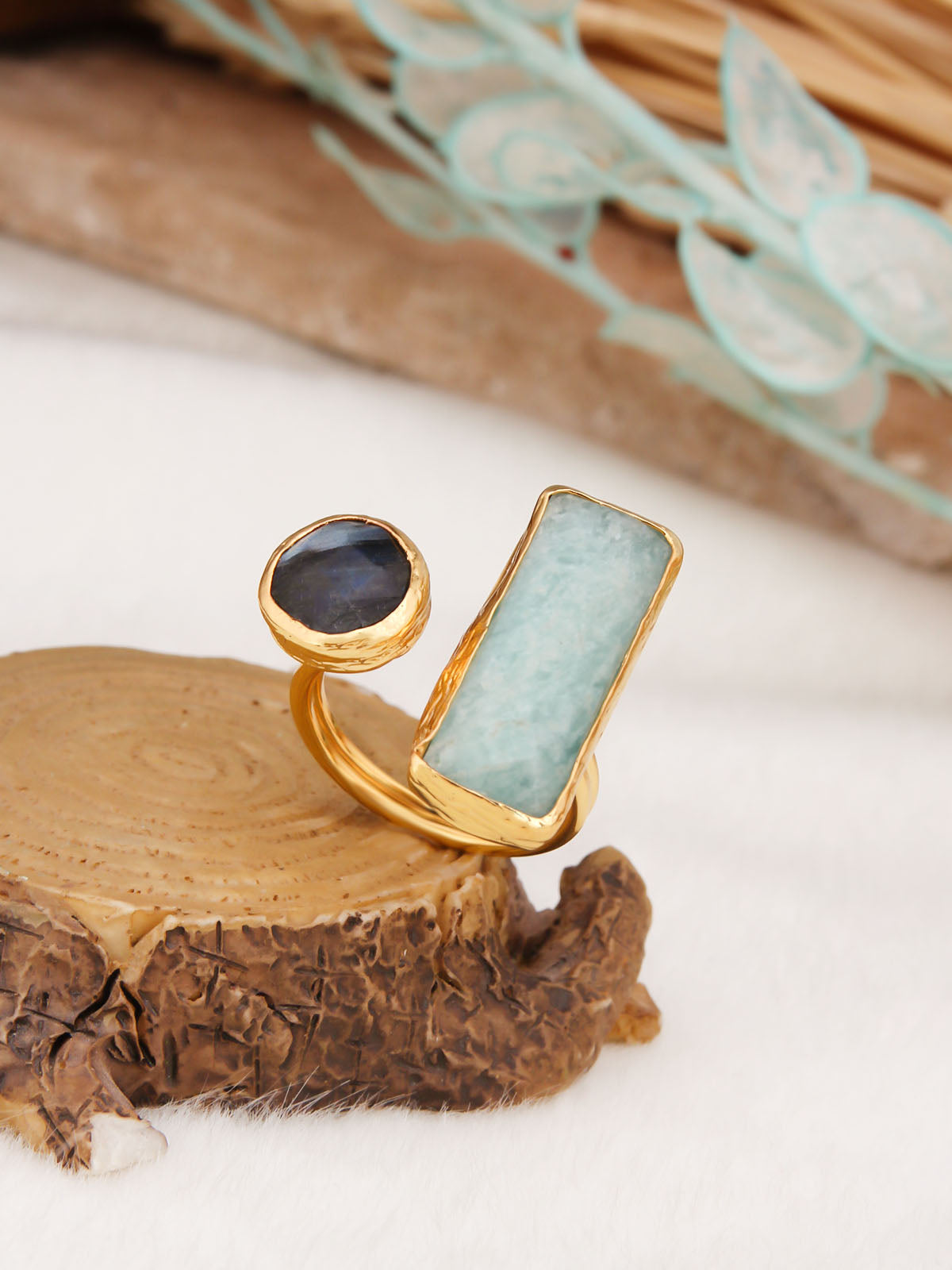 Amethyst & Moonstoone Bague