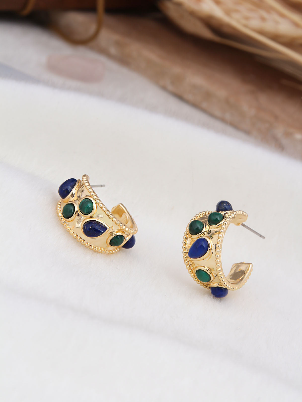 Agate & Lapis Boucle d'oreilles