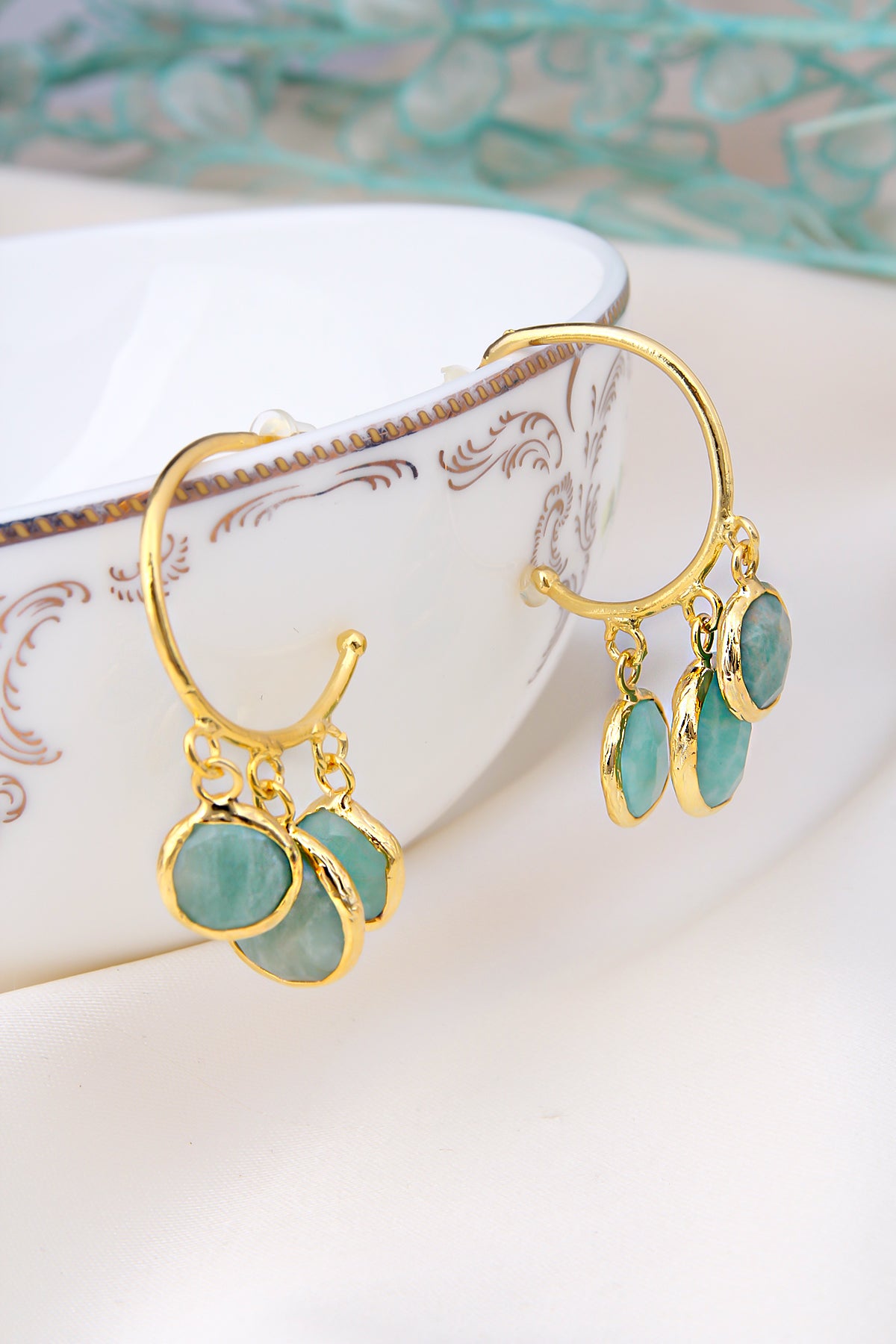 Amazonite  Boucles d'oreilles