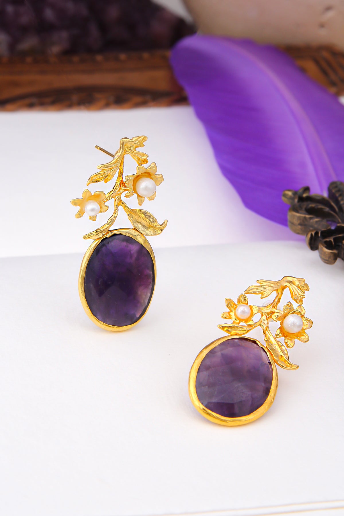 Amethyst Boucles d'oreilles