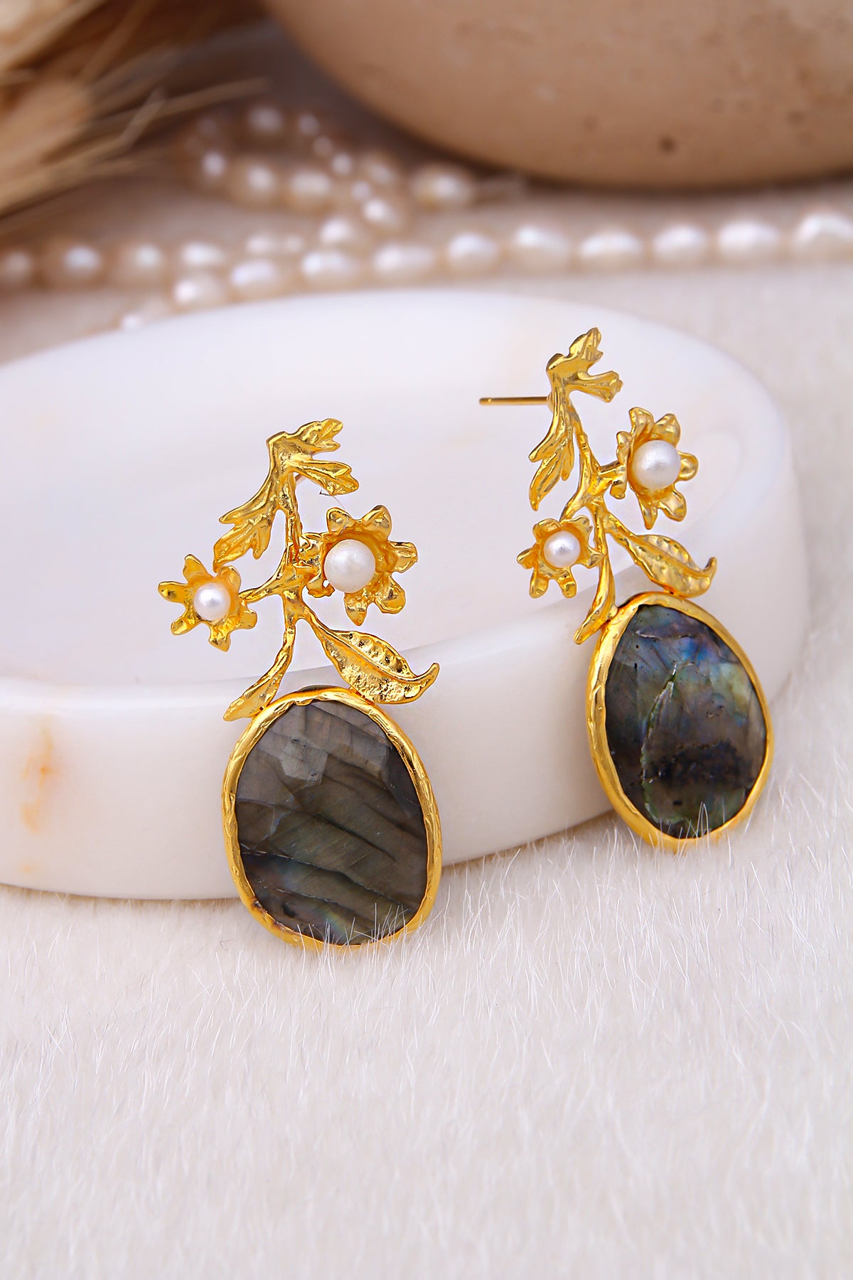 Labradorite  Boucles d'oreilles