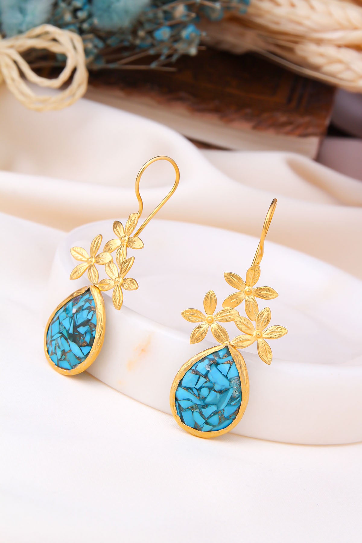 Turquoise Boucles d'oreilles