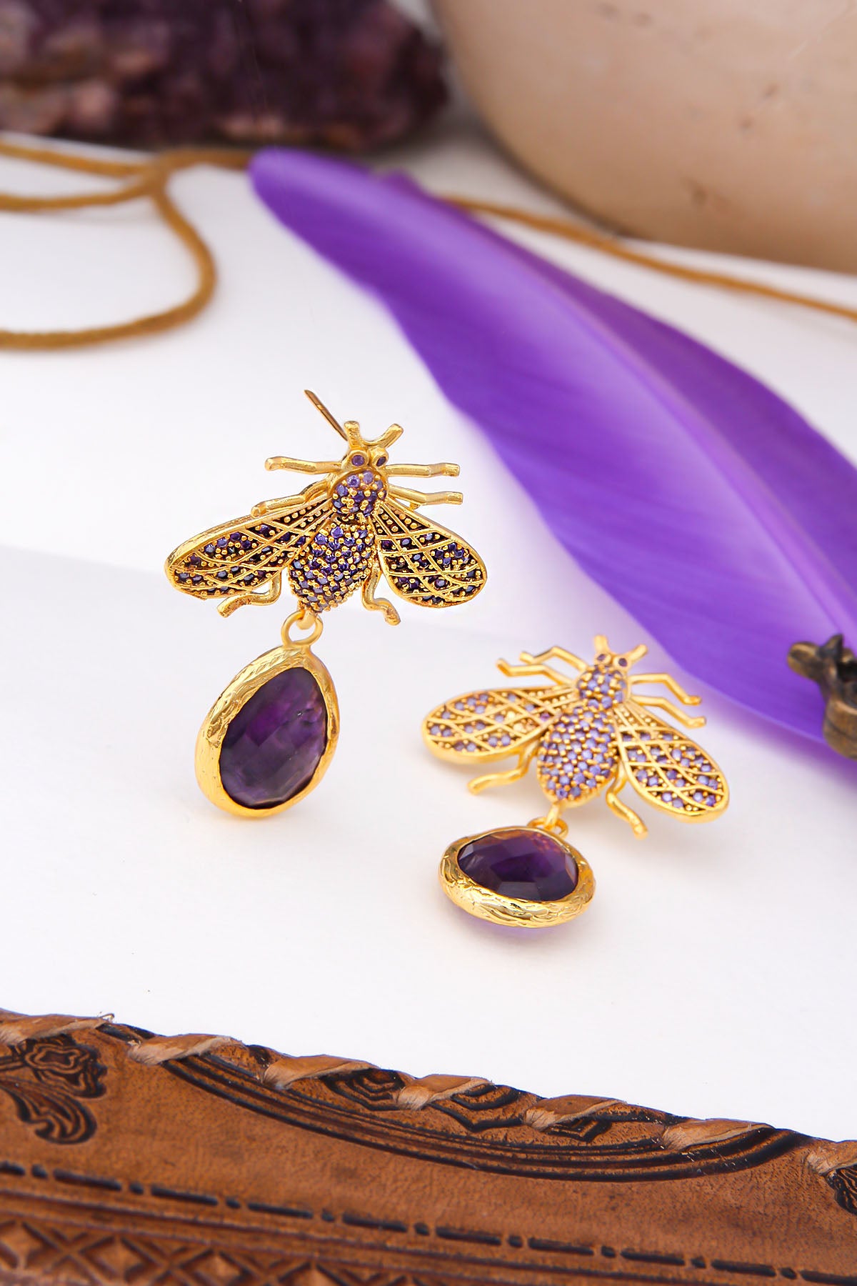 Amethyst Boucles d'oreilles