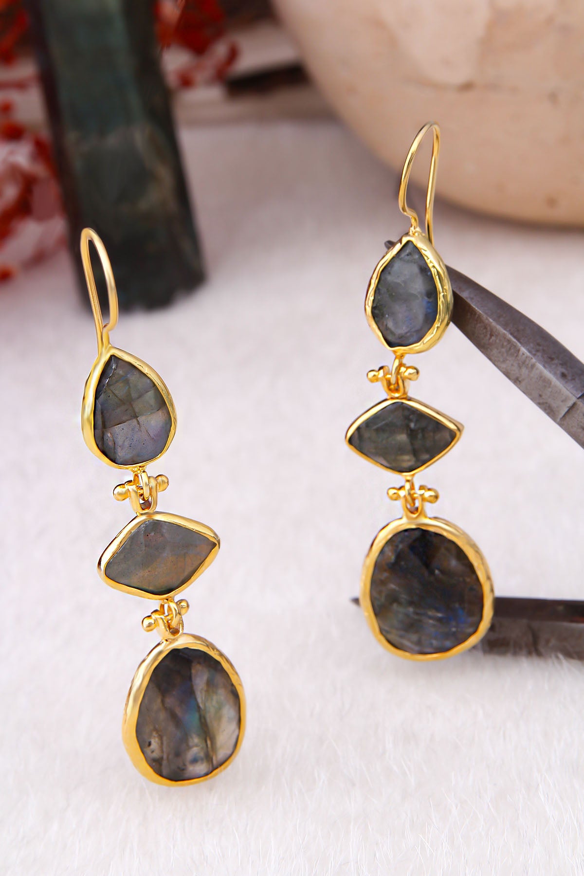 Labradorite Boucles d'oreilles