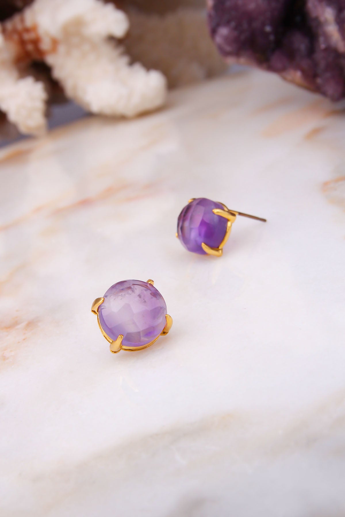 Amethyst Boucles d'oreilles