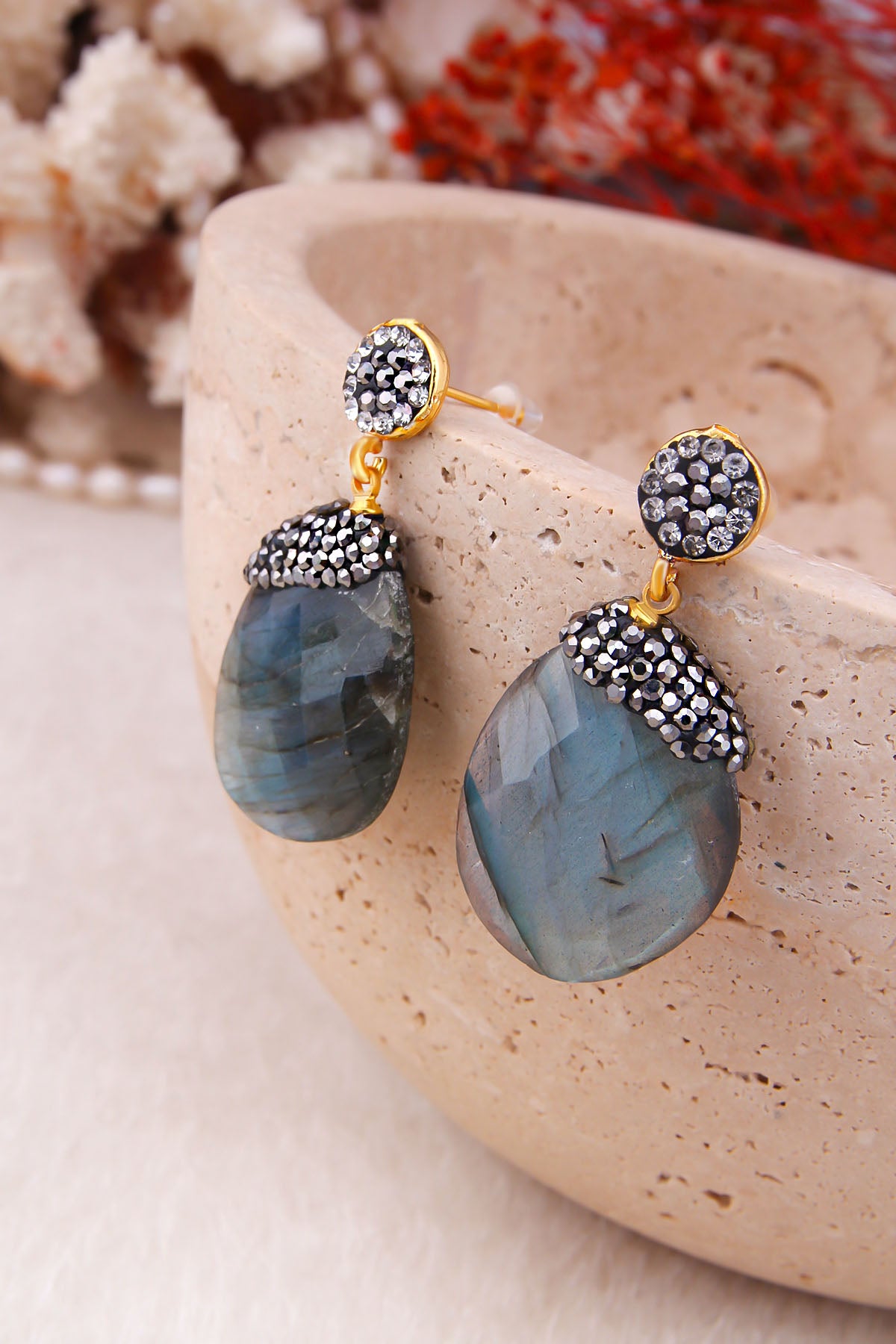 Labradorite Boucles d'oreilles