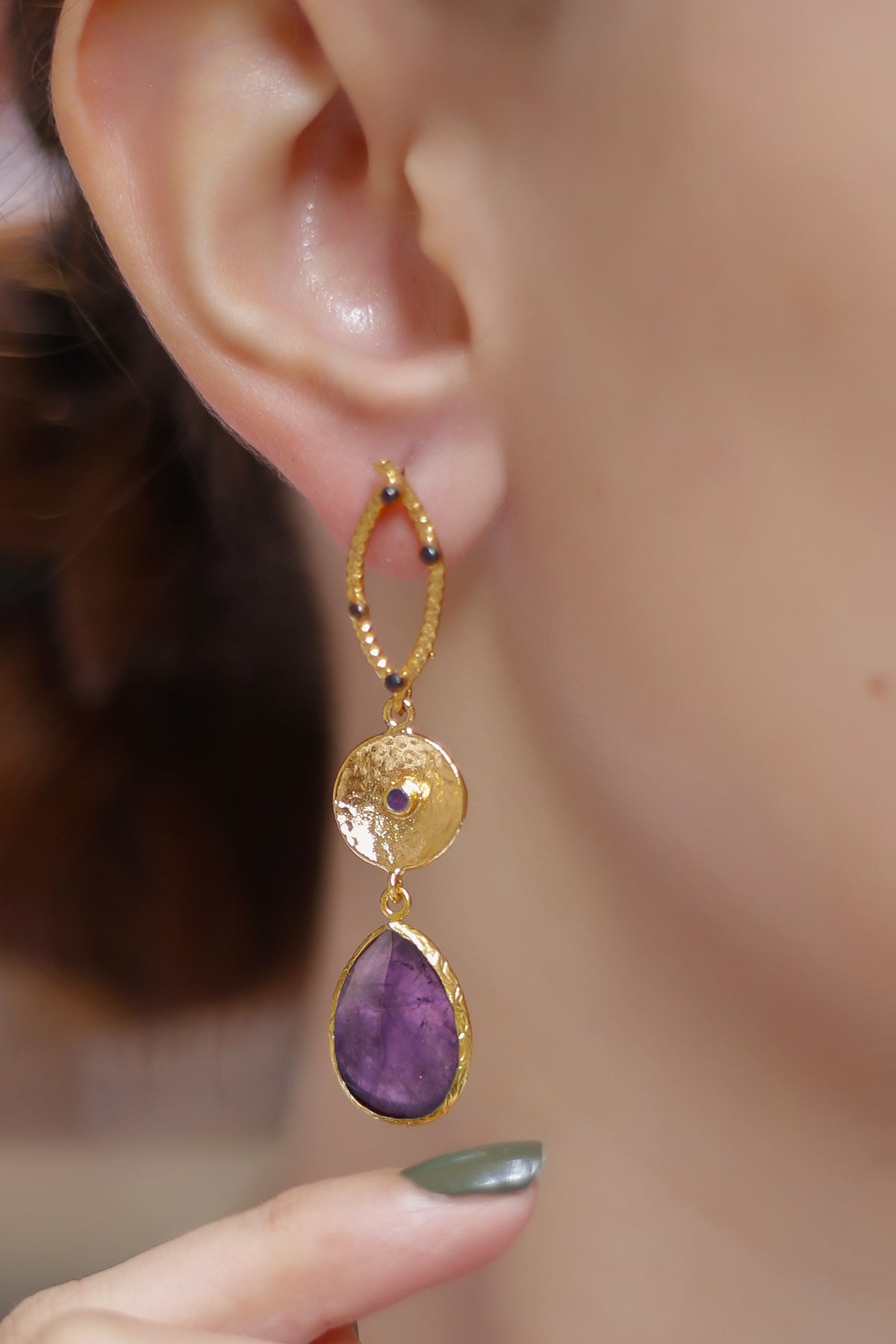 Amethyst Boucles d'oreilles