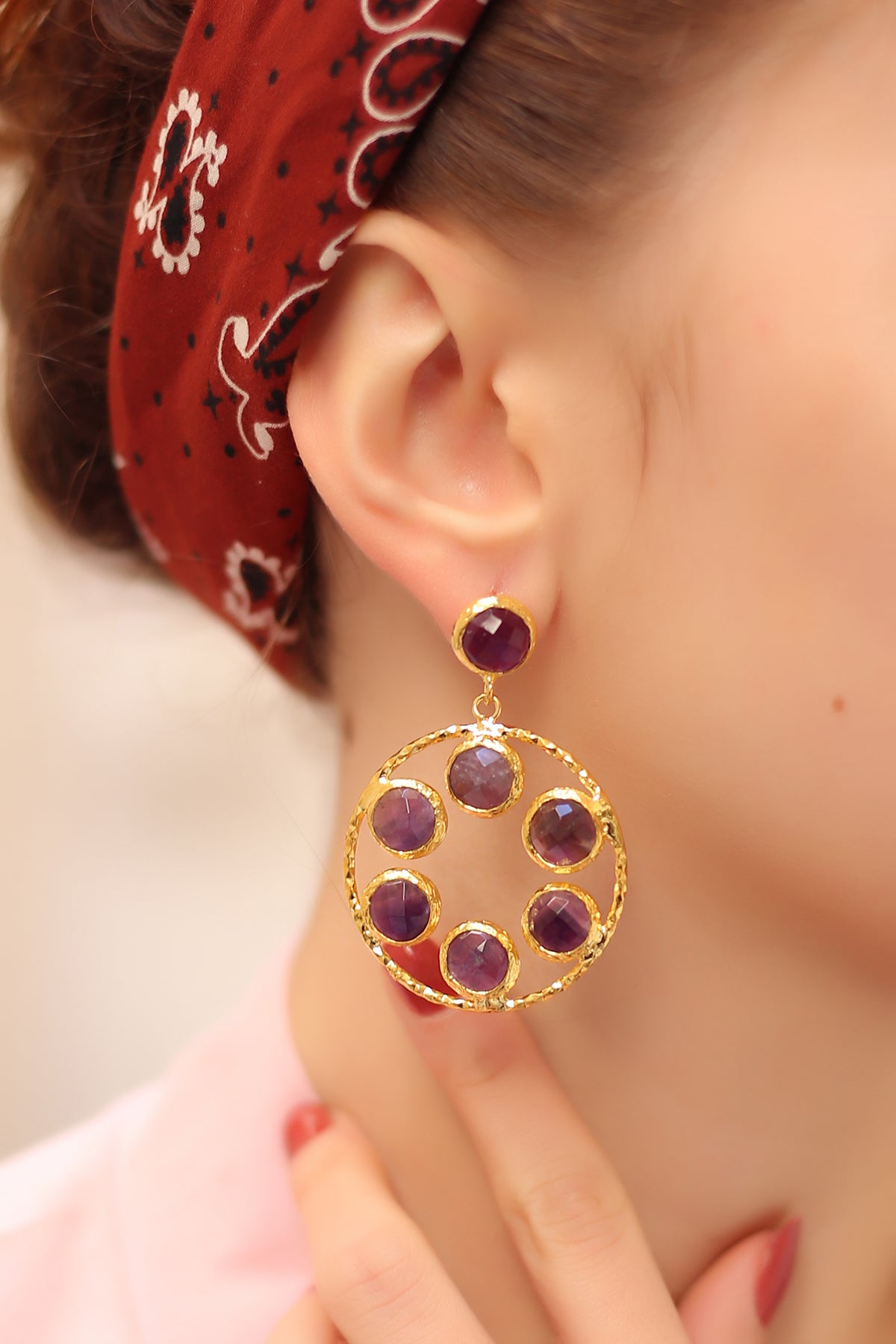 Amethyst Boucles d'oreilles