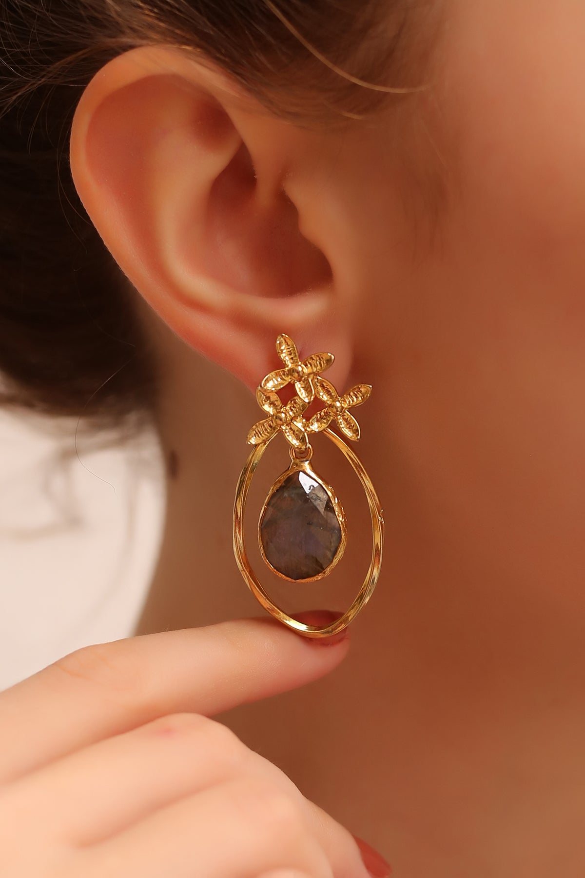 Quartz Boucles d'oreilles