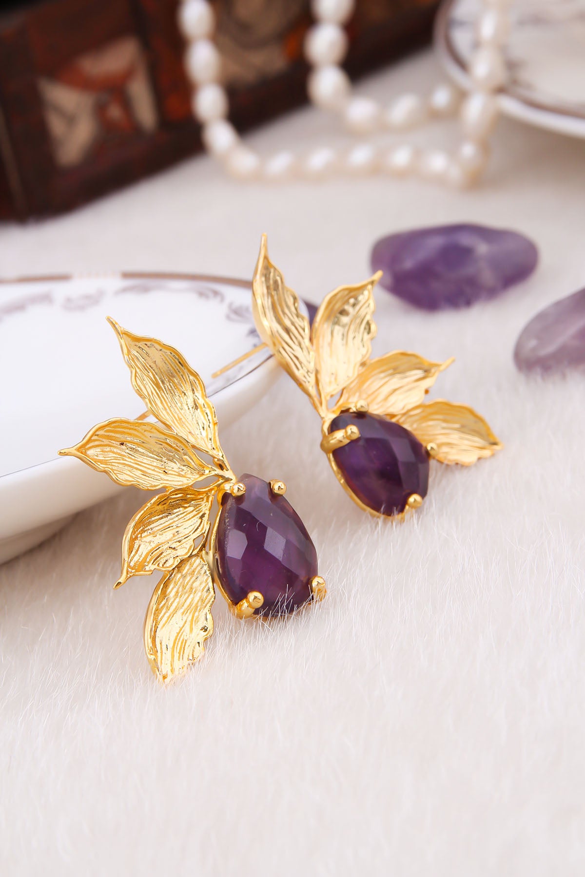 Amethyst Boucles d'oreilles