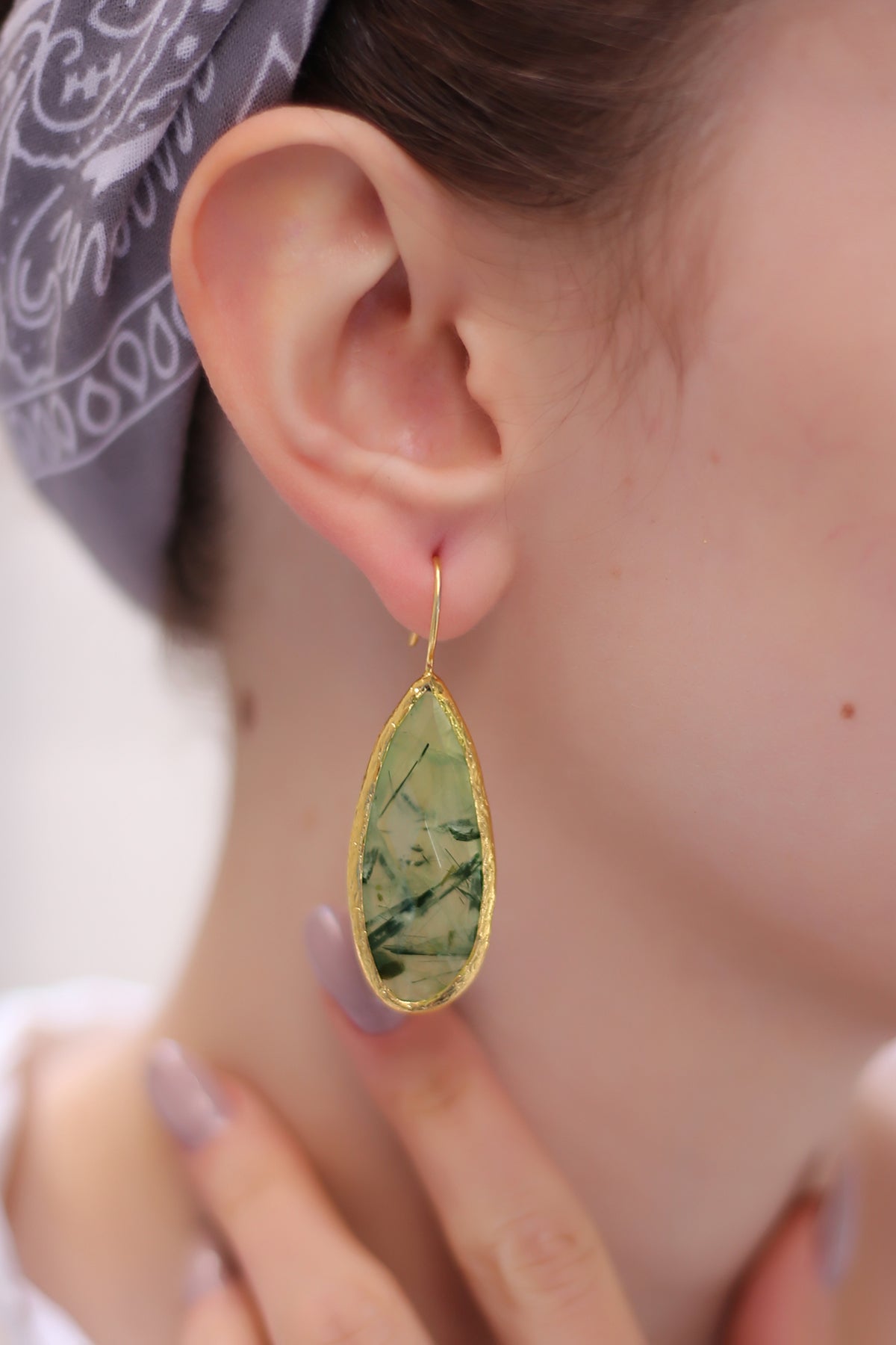 Prehnite Earrings
