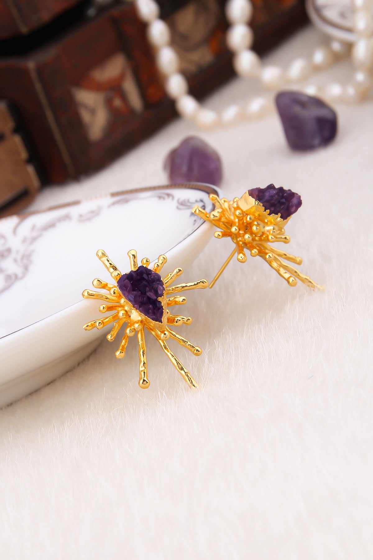 Amethyst Boucles d'oreilles