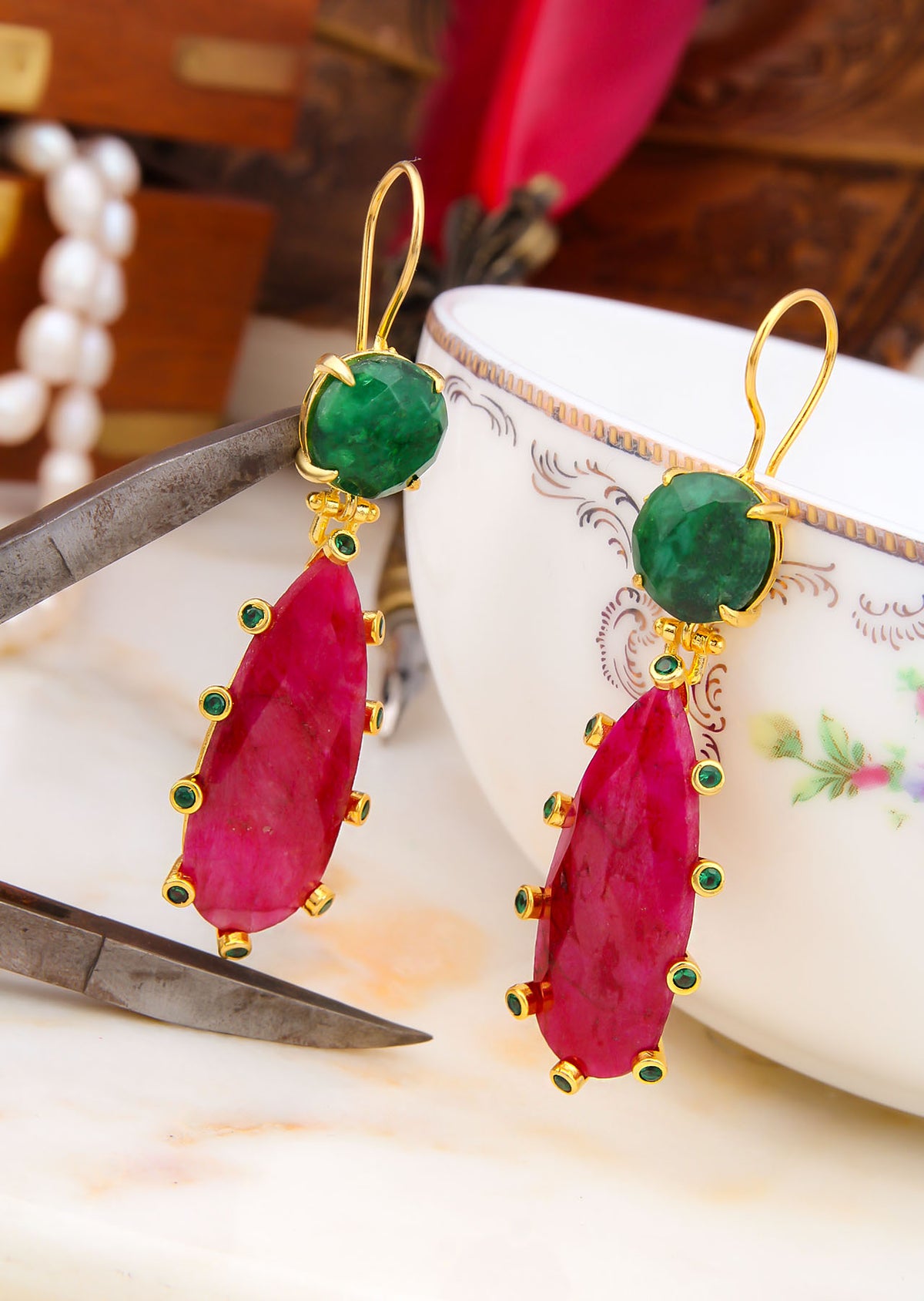 Agate & Zicron Boucles d'oreilles