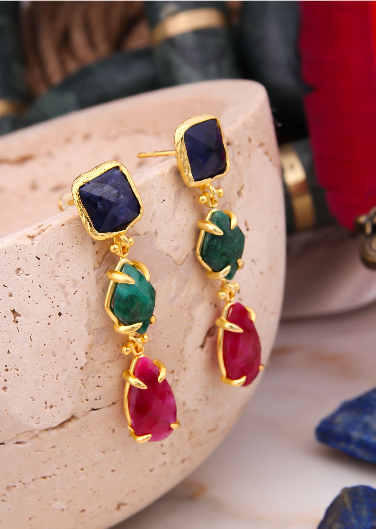 Agate Boucles d'oreilles