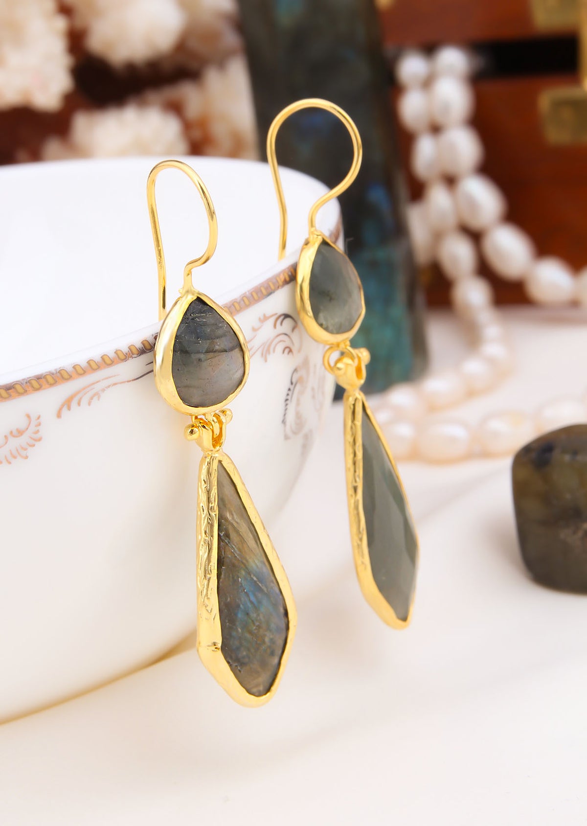 Orecchini labrodorite