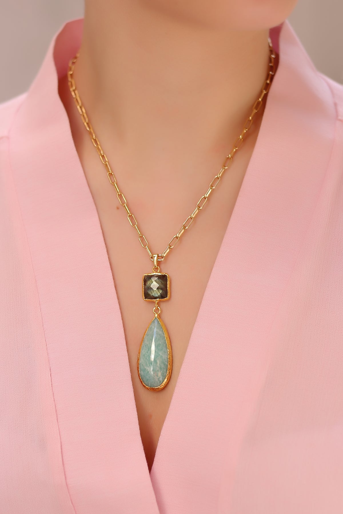 Amazonite & Labradorite Collier