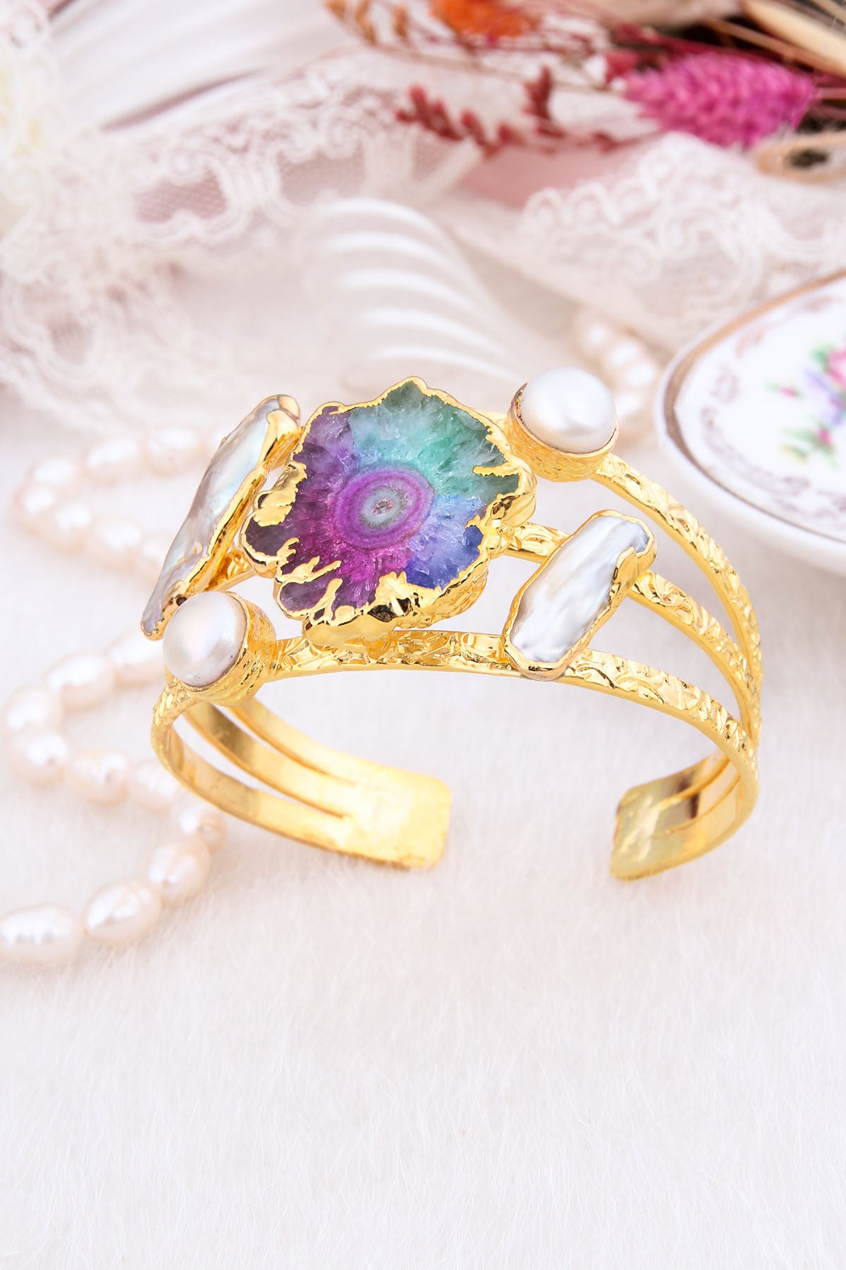 Pearl & Mix Quartz  Bracelet