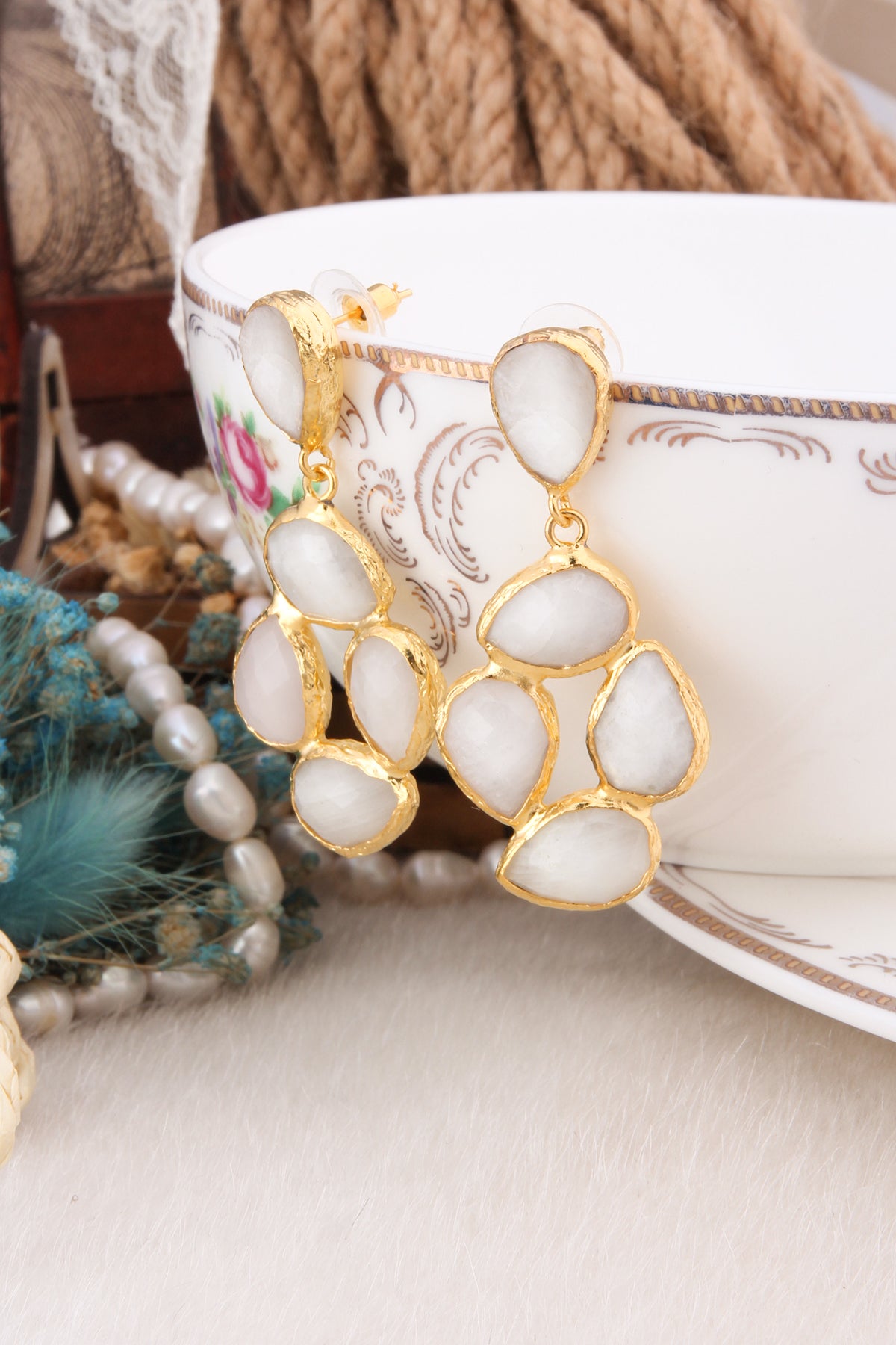 MoonStone Earring