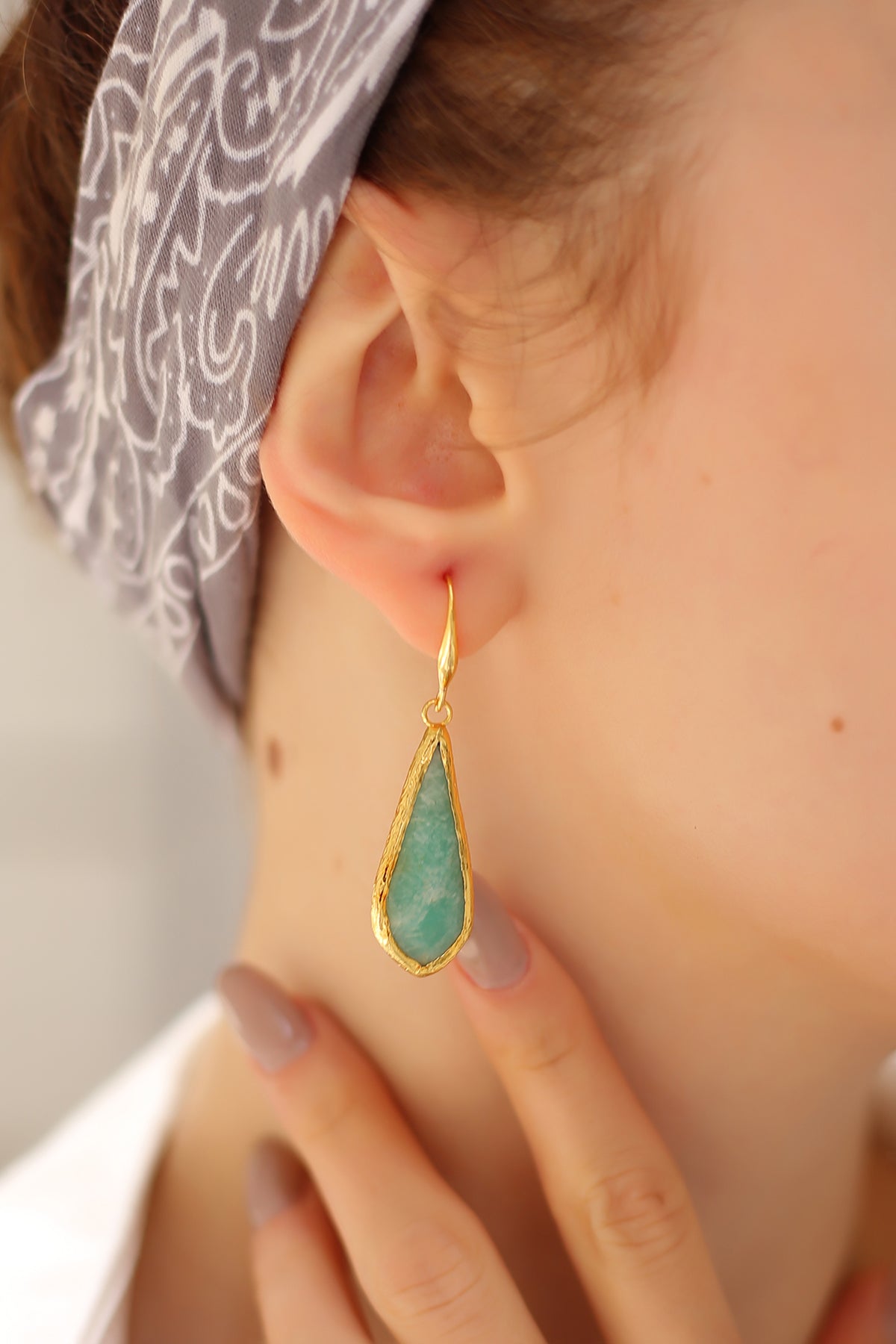Amazonite Earring