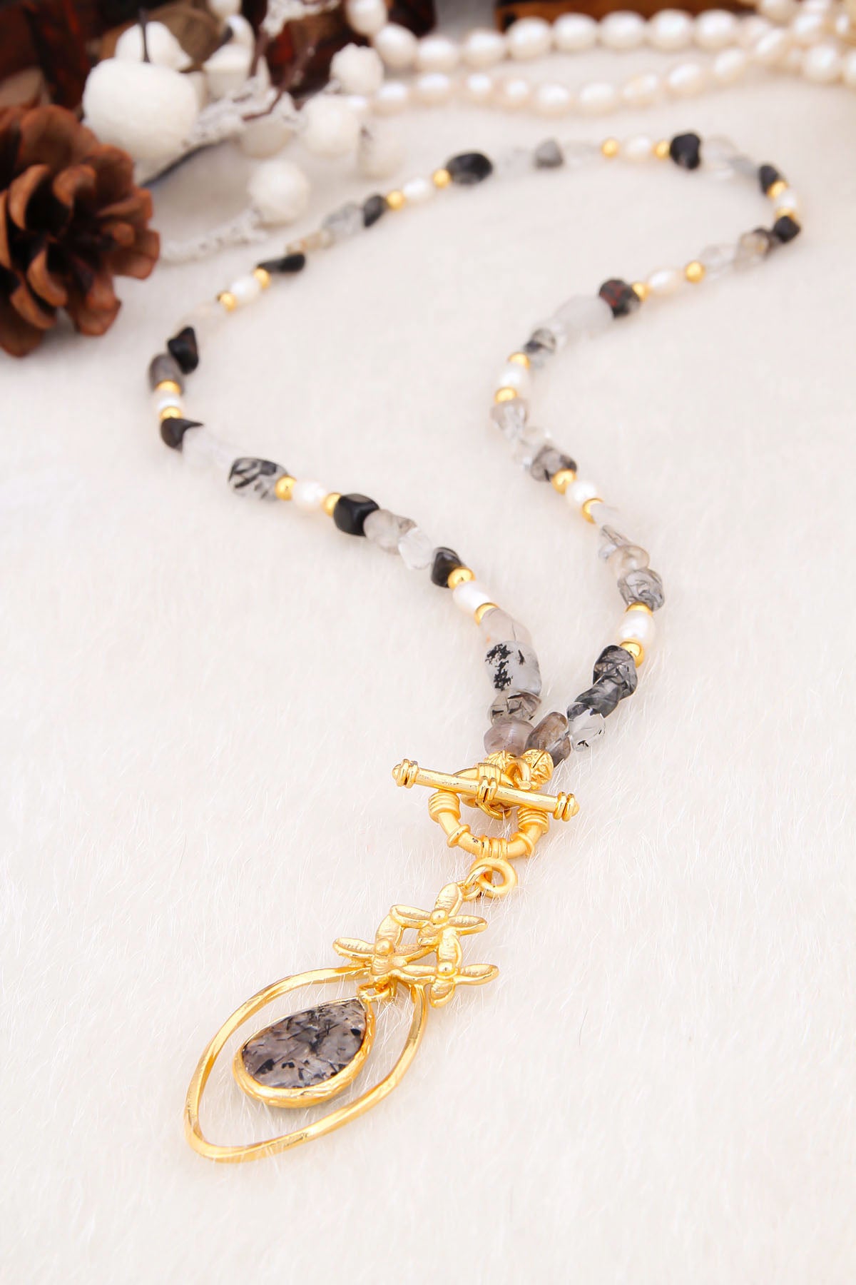 Black Ruthile Necklace