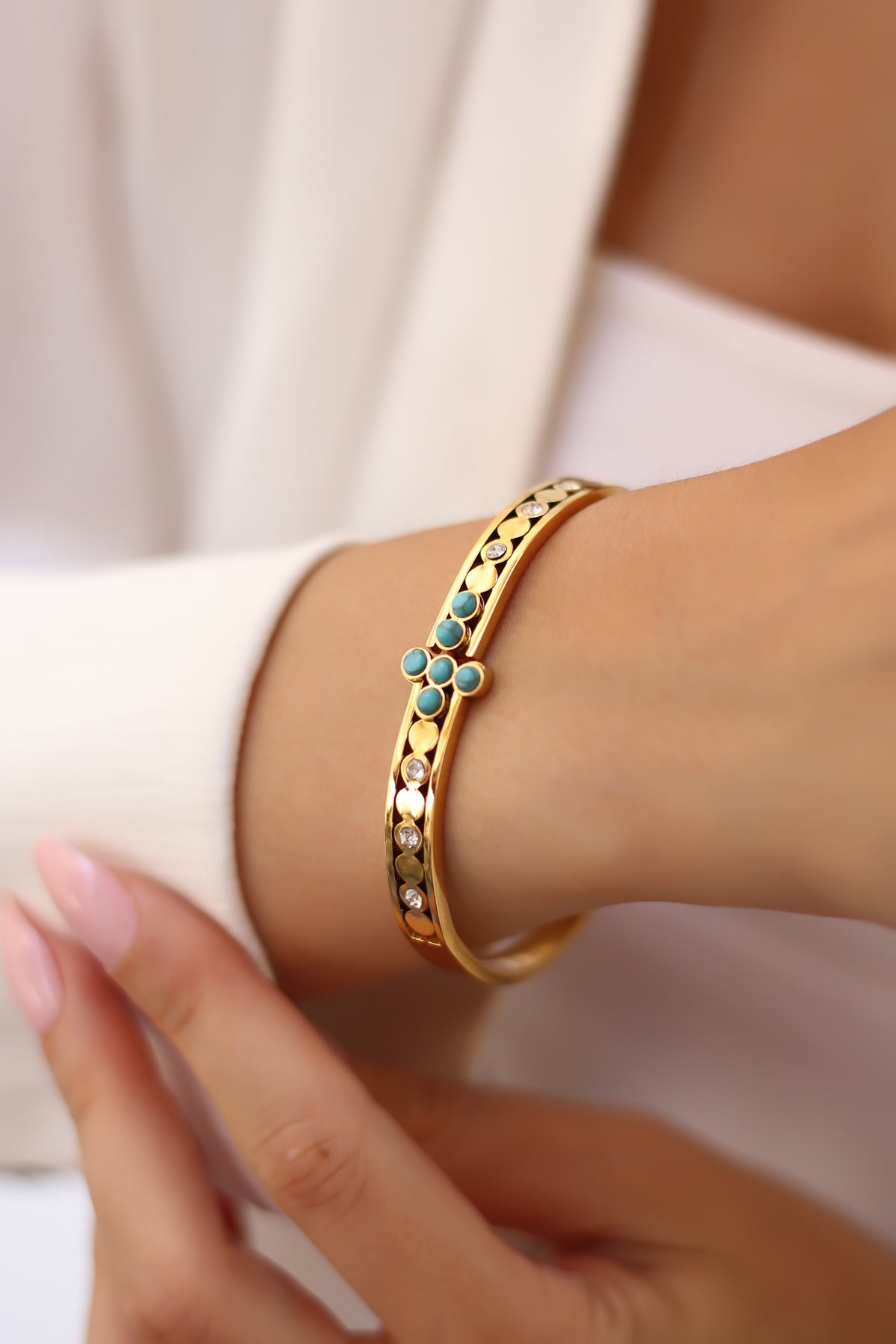 Bracelet Turquosie et Zircon