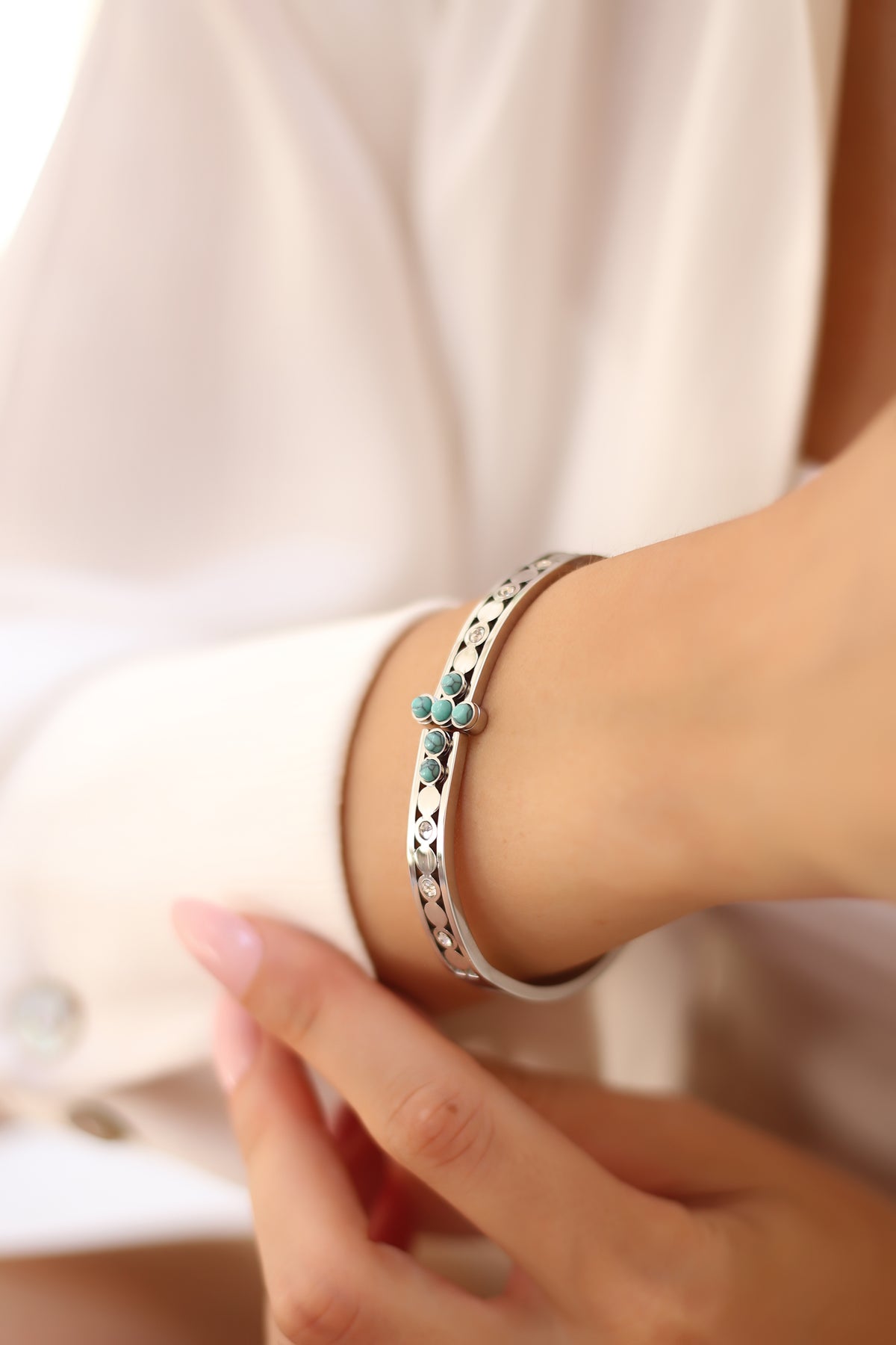 Bracelet Turquosie et Zircon