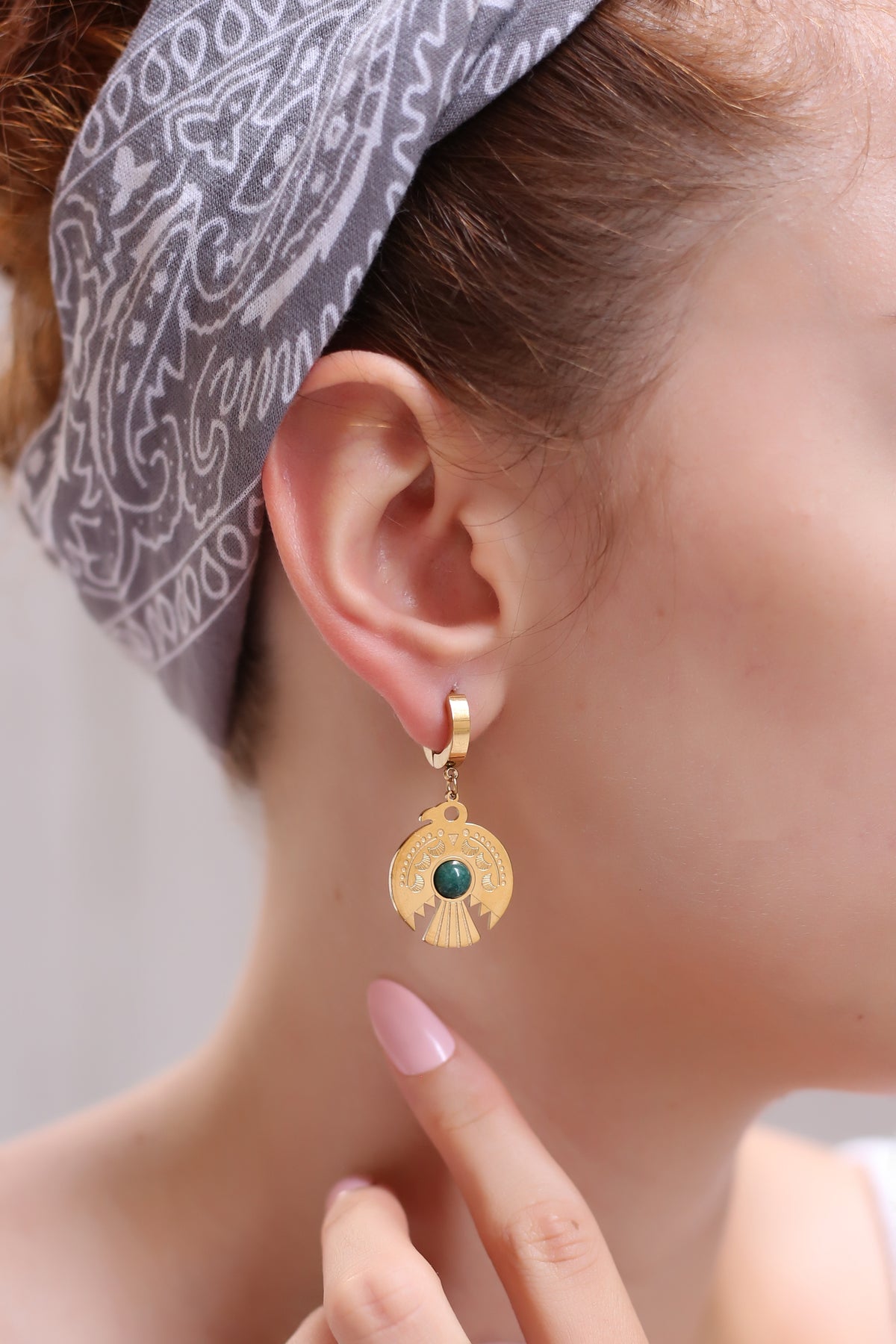 Boucles D'oreilles Malachite